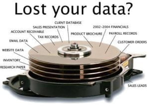 Lost hard drive data